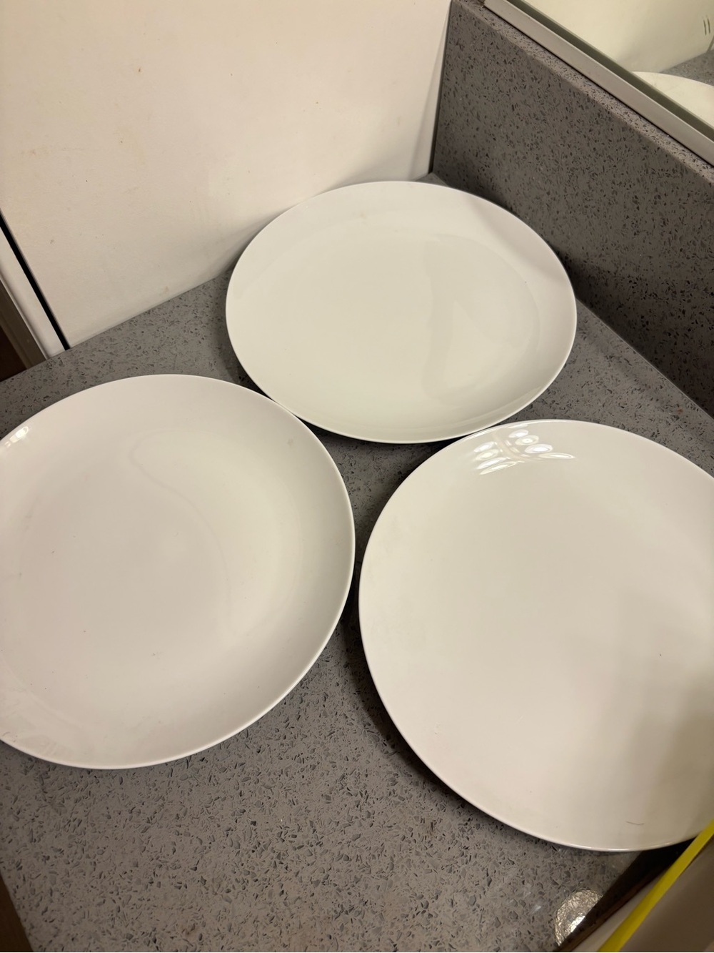 Crate &Barrel White Dinner Plates - Set of 3